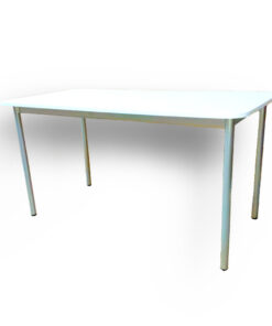 Mesa casino 150x75x75 - formalita blanca - estructura gris mercurio