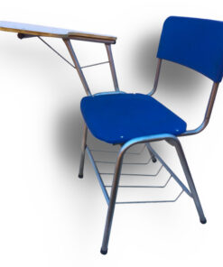 Silla universitaria - polipropileno azul - estructura gris mercurio